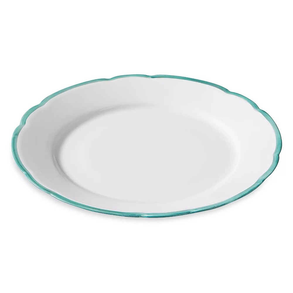 SET OF 4 Degrenne Reminiscence White Dinner Plates 10 1/4"